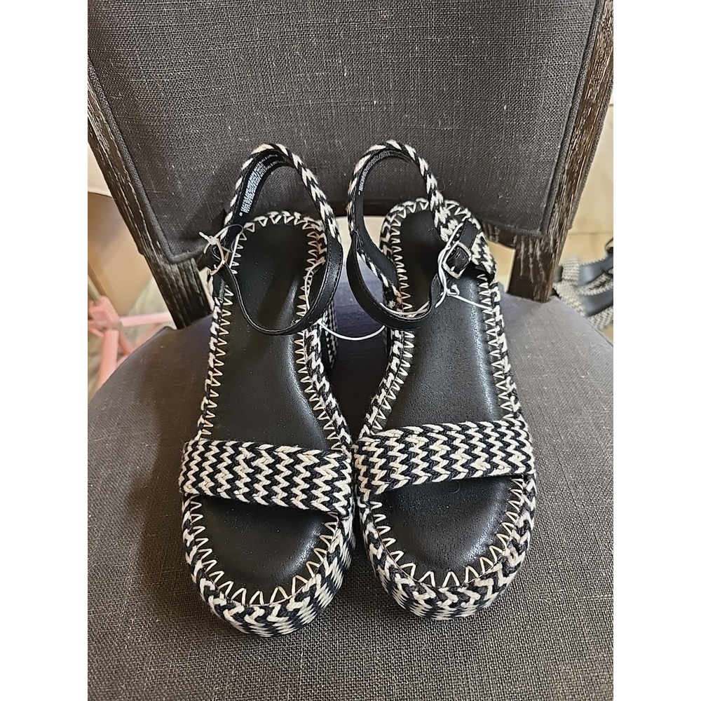 Womens Madeline Woven Platform Sandalโ Heels Memory Foam Universal Size 8.5